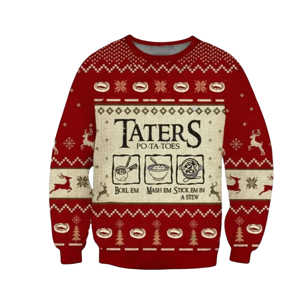 2026 Christmas LOTR Taters Potatoes Ugly Christmas Sweater - Moonbestprint