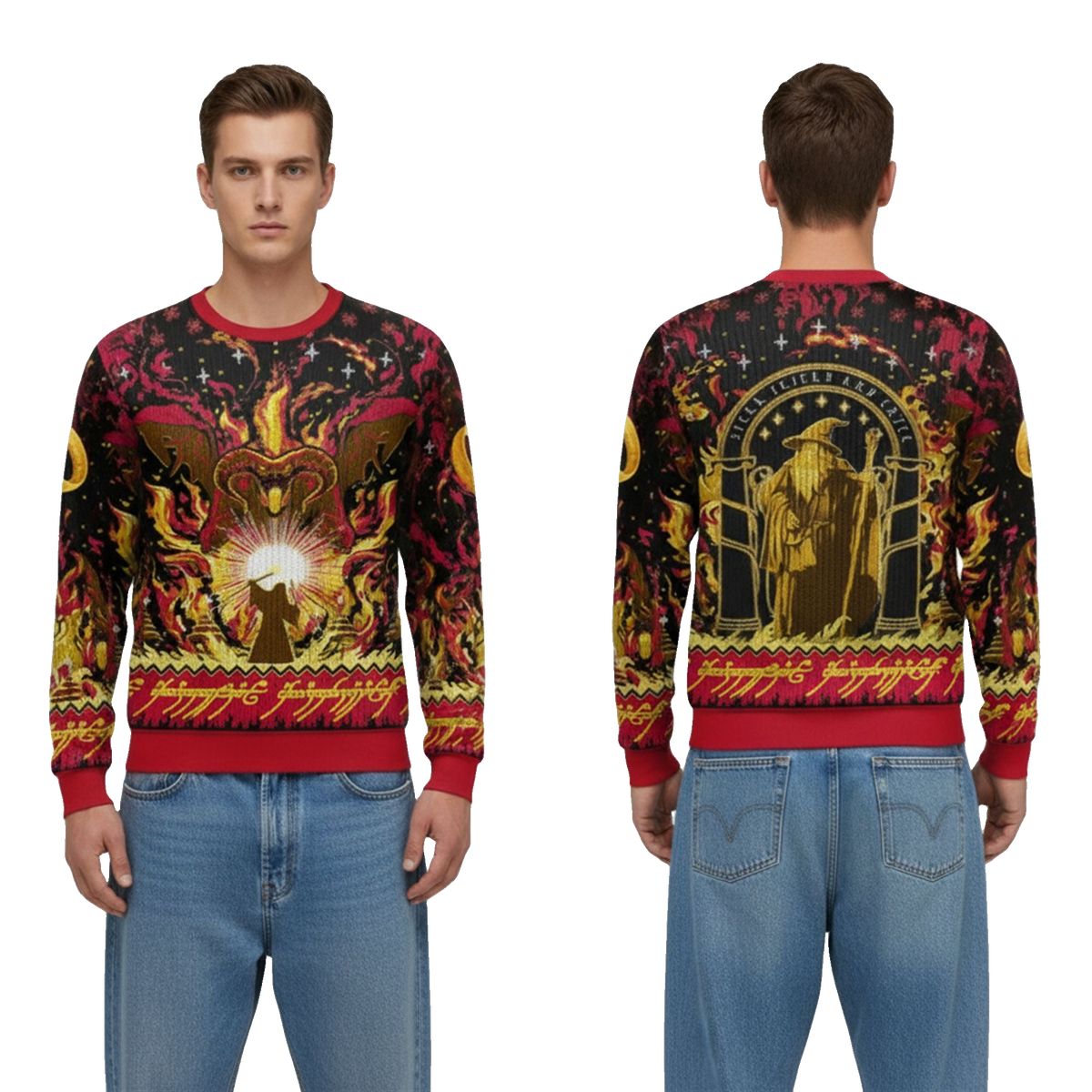 2026 Christmas Lord Of The Ring Balrog Ugly Sweater - Moonbestprint