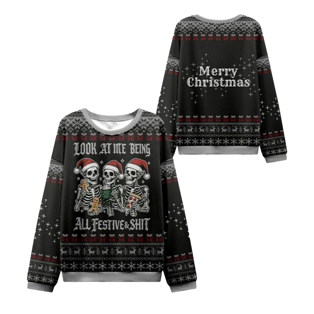 2026 Christmas Look at Me Being Festive Ugly Sweater - Moonbestprint