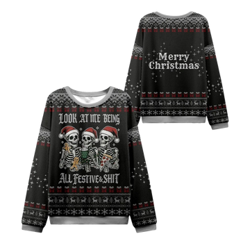 2026 Christmas Look at Me Being Festive Ugly Sweater - Moonbestprint