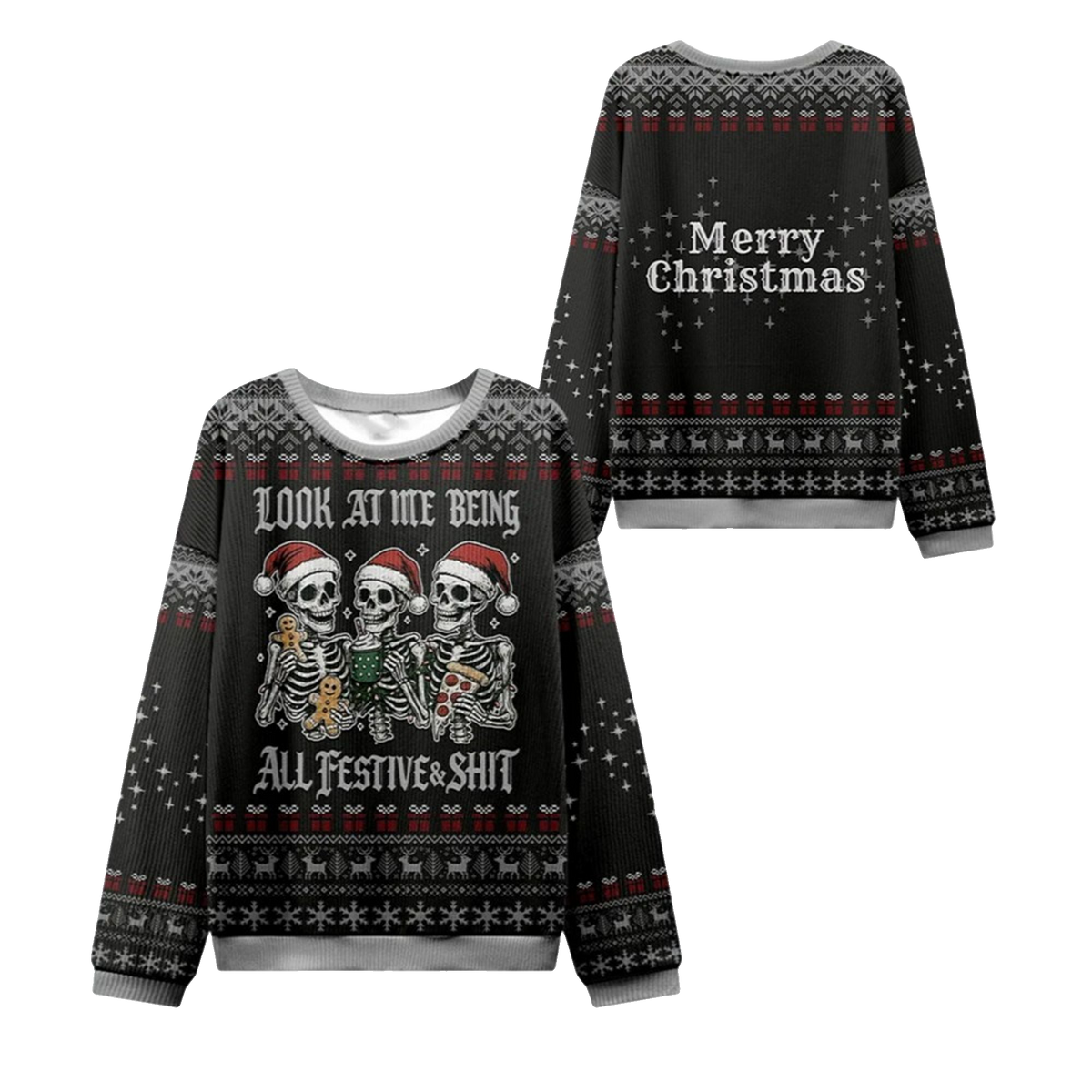 2026 Christmas Look at Me Being Festive Ugly Sweater - Moonbestprint