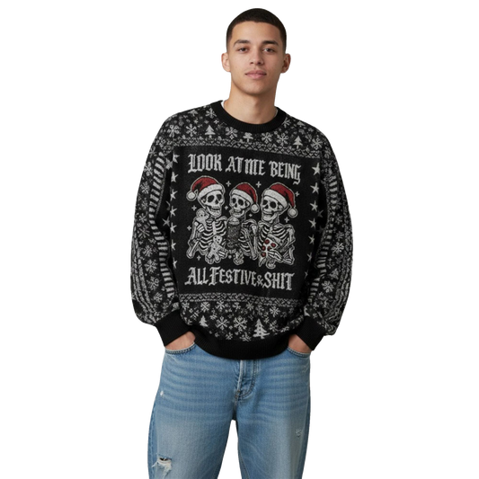2026 Christmas Look at Me Being All Festive Shirt Ugly Sweater - Moonbestprint