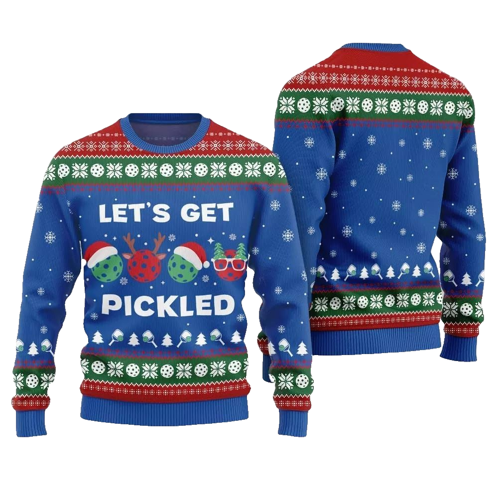 2026 Christmas Lets Get Pickled Ugly Christmas Sweater - Moonbestprint