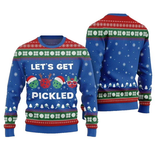 2026 Christmas Lets Get Pickled Ugly Christmas Sweater - Moonbestprint