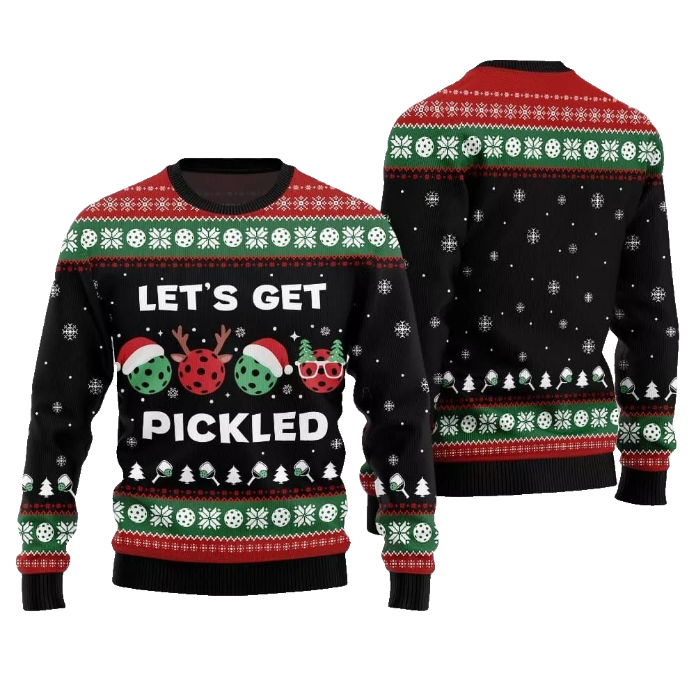 2026 Christmas Lets Get Pickled Ugly Christmas Sweater - Moonbestprint