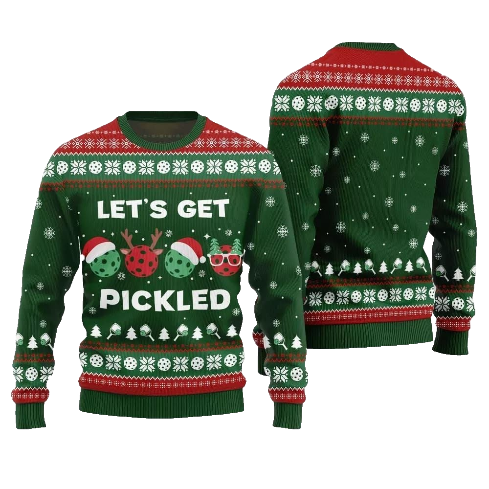 2026 Christmas Lets Get Pickled Ugly Christmas Sweater - Moonbestprint