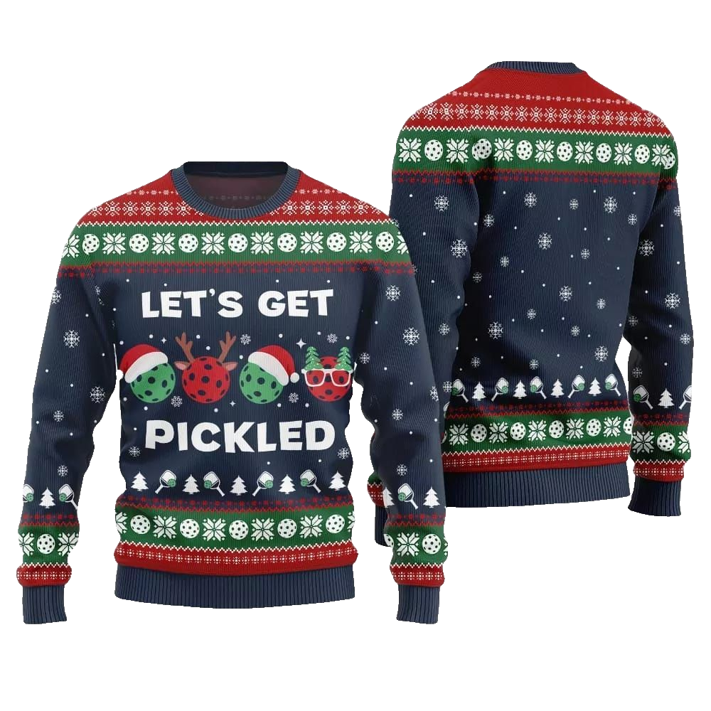 2026 Christmas Lets Get Pickled Ugly Christmas Sweater - Moonbestprint