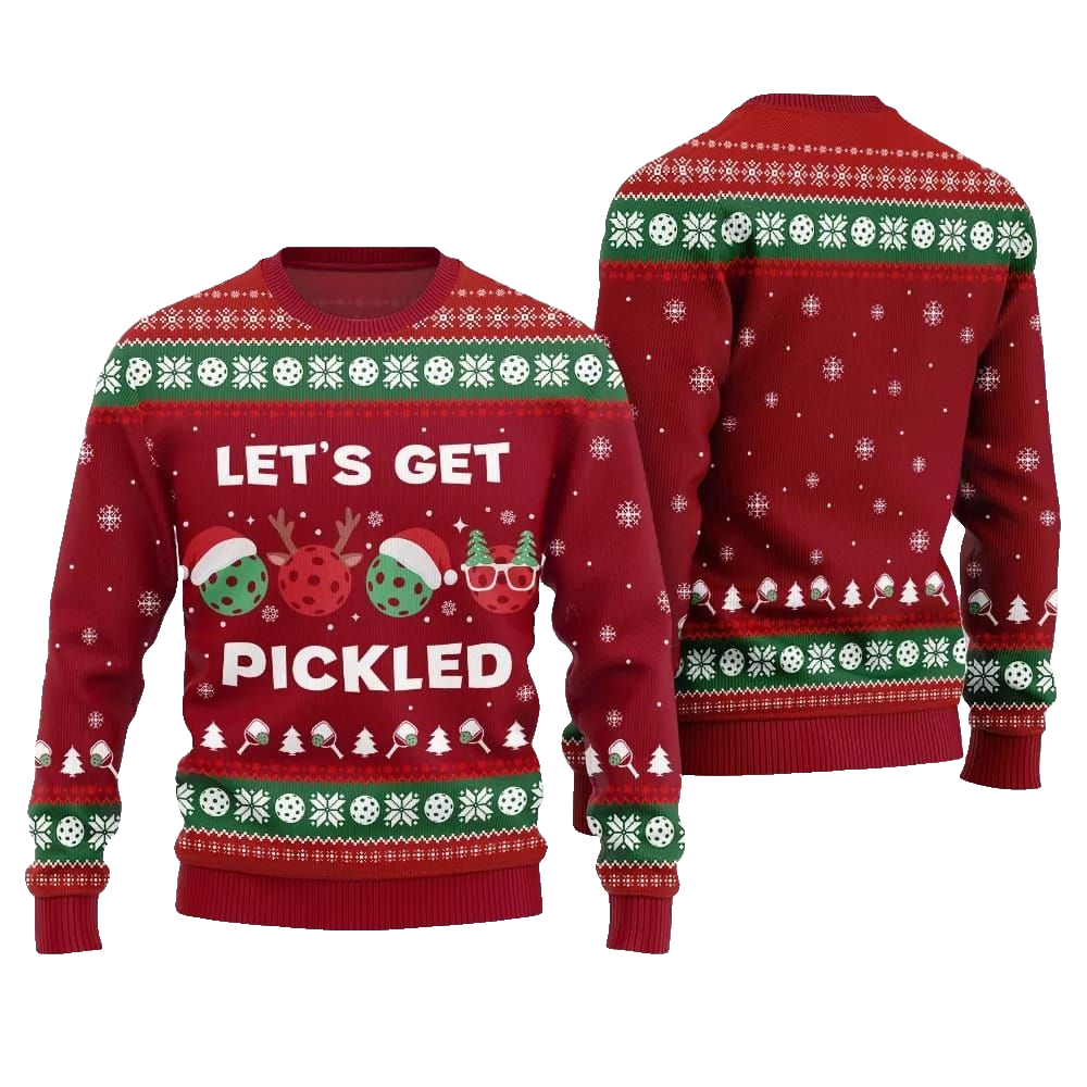 2026 Christmas Lets Get Pickled Ugly Christmas Sweater - Moonbestprint