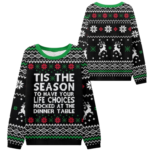 2026 Christmas Life Choices Mocked Ugly Sweater - Moonbestprint