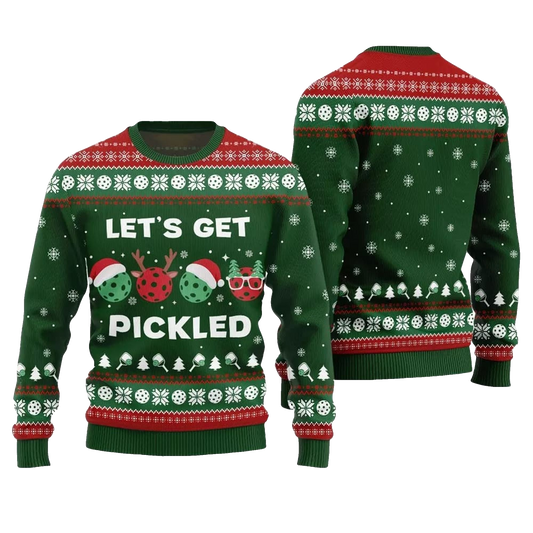 2026 Christmas Let's Get Pickled Ugly Sweater - Moonbestprint