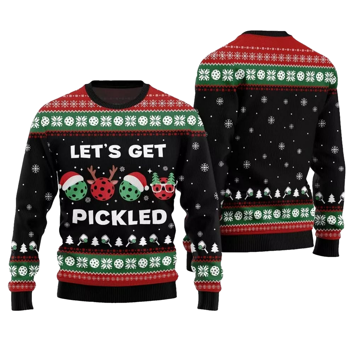 2026 Christmas Let's Get Pickled Ugly Sweater - Moonbestprint