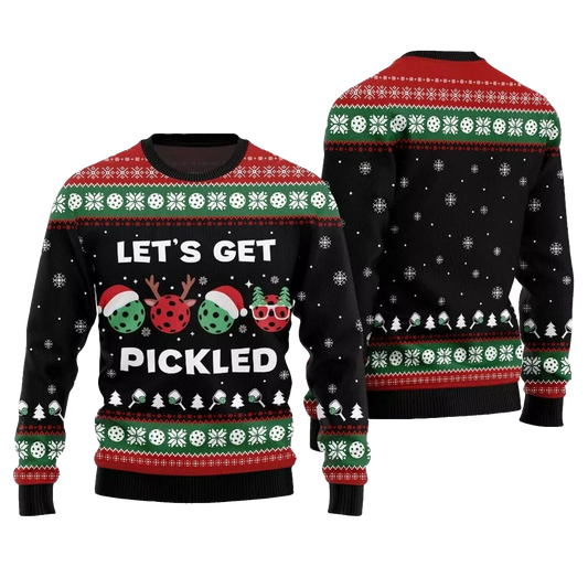 2026 Christmas Let's Get Pickled Ugly Sweater - Moonbestprint