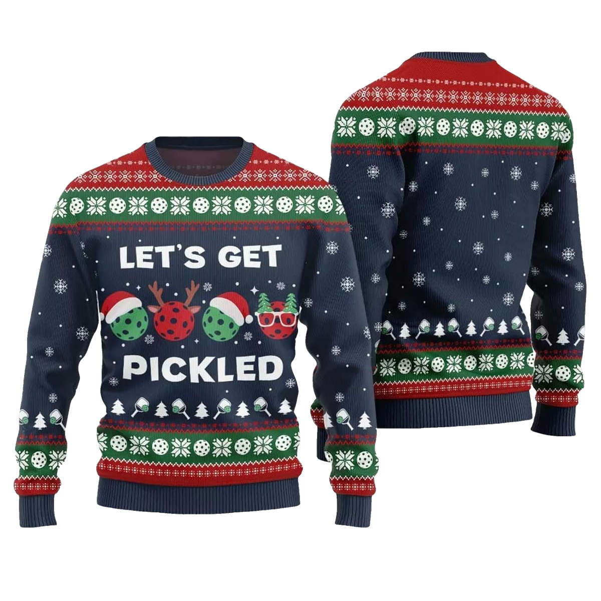 2026 Christmas Let's Get Pickled Ugly Sweater - Moonbestprint