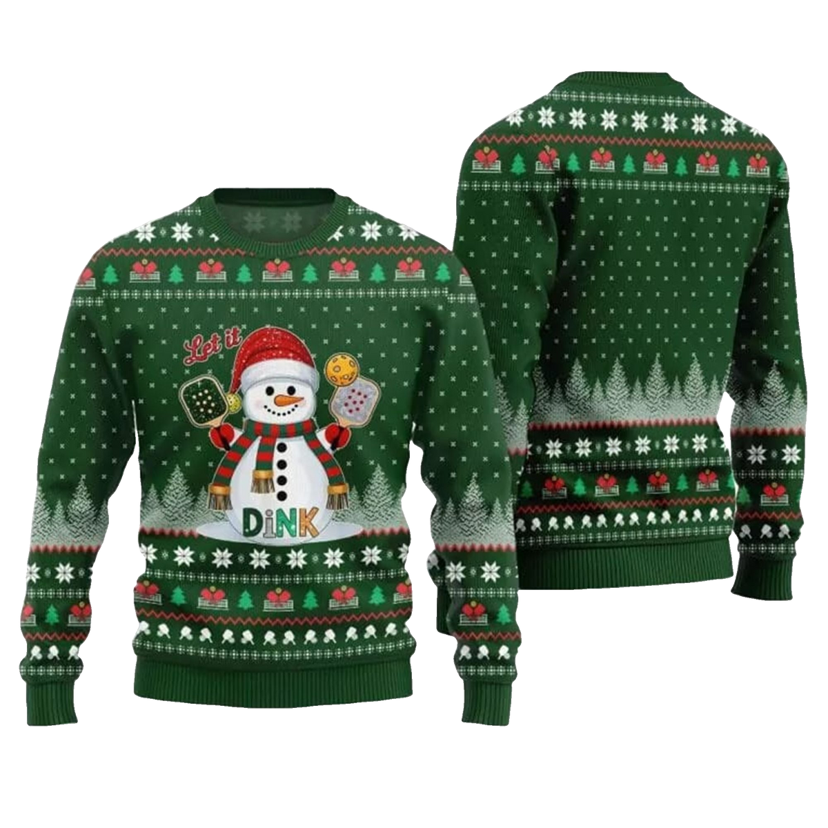 2026 Christmas Let It Dink Pickleball Ugly Sweater - Moonbestprint