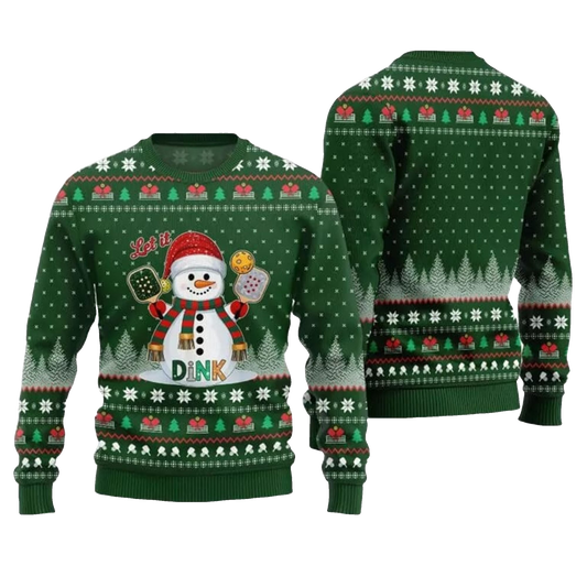 2026 Christmas Let It Dink Pickleball Ugly Sweater - Moonbestprint