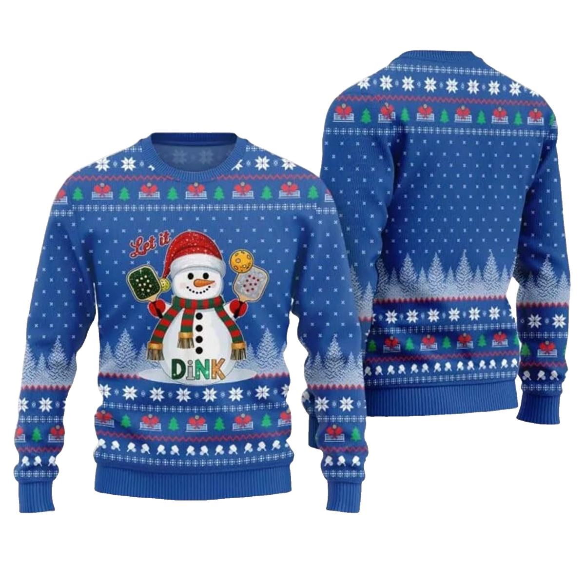 2026 Christmas Let It Dink Pickleball Ugly Sweater - Moonbestprint