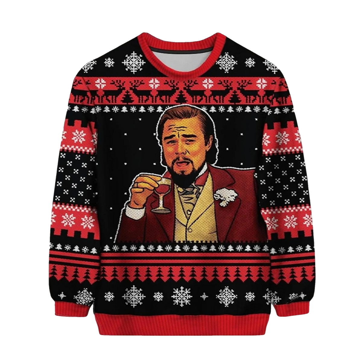 2026 Christmas Leonardo DiCaprio Meme Ugly Christmas Sweater - Moonbestprint