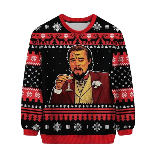 2026 Christmas Leonardo DiCaprio Meme Ugly Christmas Sweater - Moonbestprint