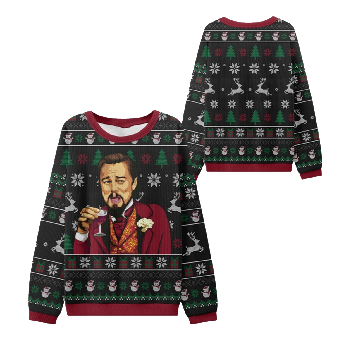2026 Christmas Laughing Meme Toast Ugly Sweater - Moonbestprint