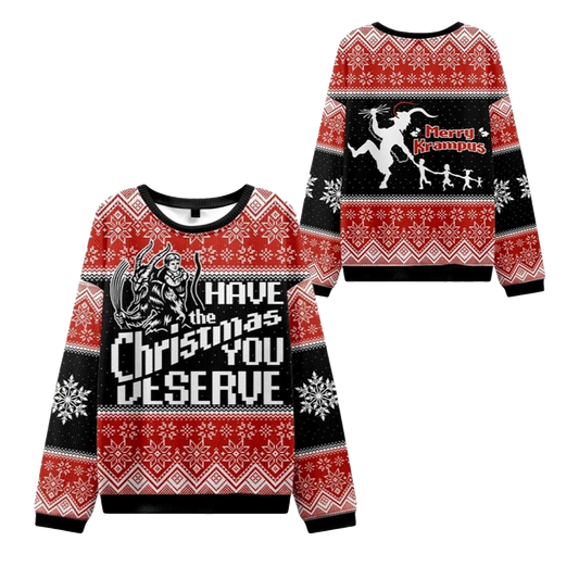 2026 Christmas Krampus Takes Children Ugly Sweater - Moonbestprint