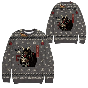 2026 Christmas Krampus Christmas Naughty List Ugly Sweater - Moonbestprint