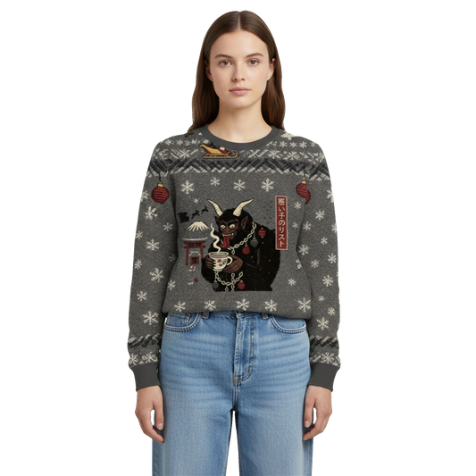 2026 Christmas Krampus Christmas Naughty List Ugly Sweater - Moonbestprint
