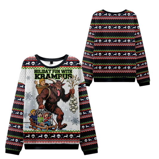 2026 Christmas Krampus Catches Children Ugly Sweater - Moonbestprint