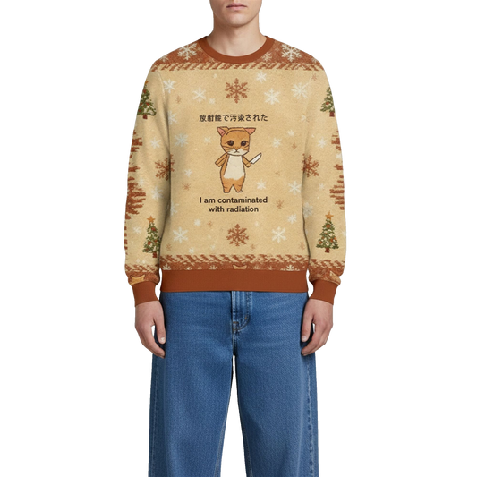 2026 Christmas Kitten Contaminated By Radiation Ugly Sweater - Moonbestprint
