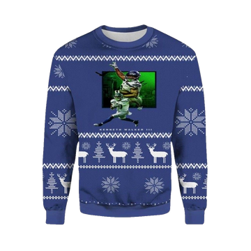 2026 Christmas Kenneth Walker Seahawks Ugly Christmas Sweater - Moonbestprint