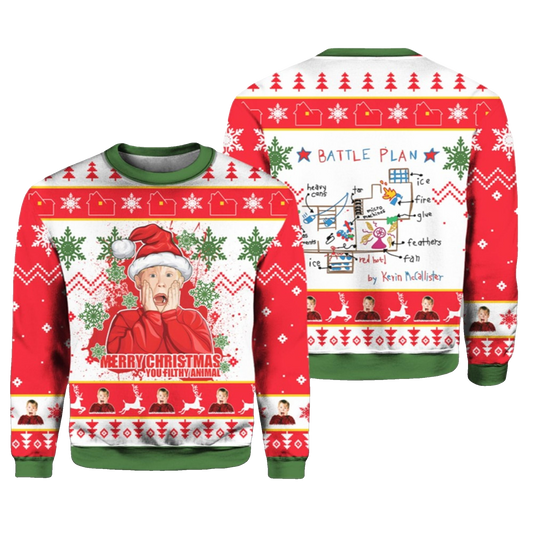 2026 Christmas Kevin McCallister Ugly Sweater - Moonbestprint