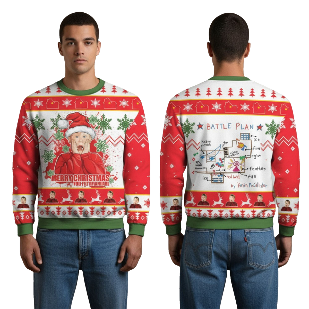2026 Christmas Kevin McCallister Ugly Sweater - Moonbestprint