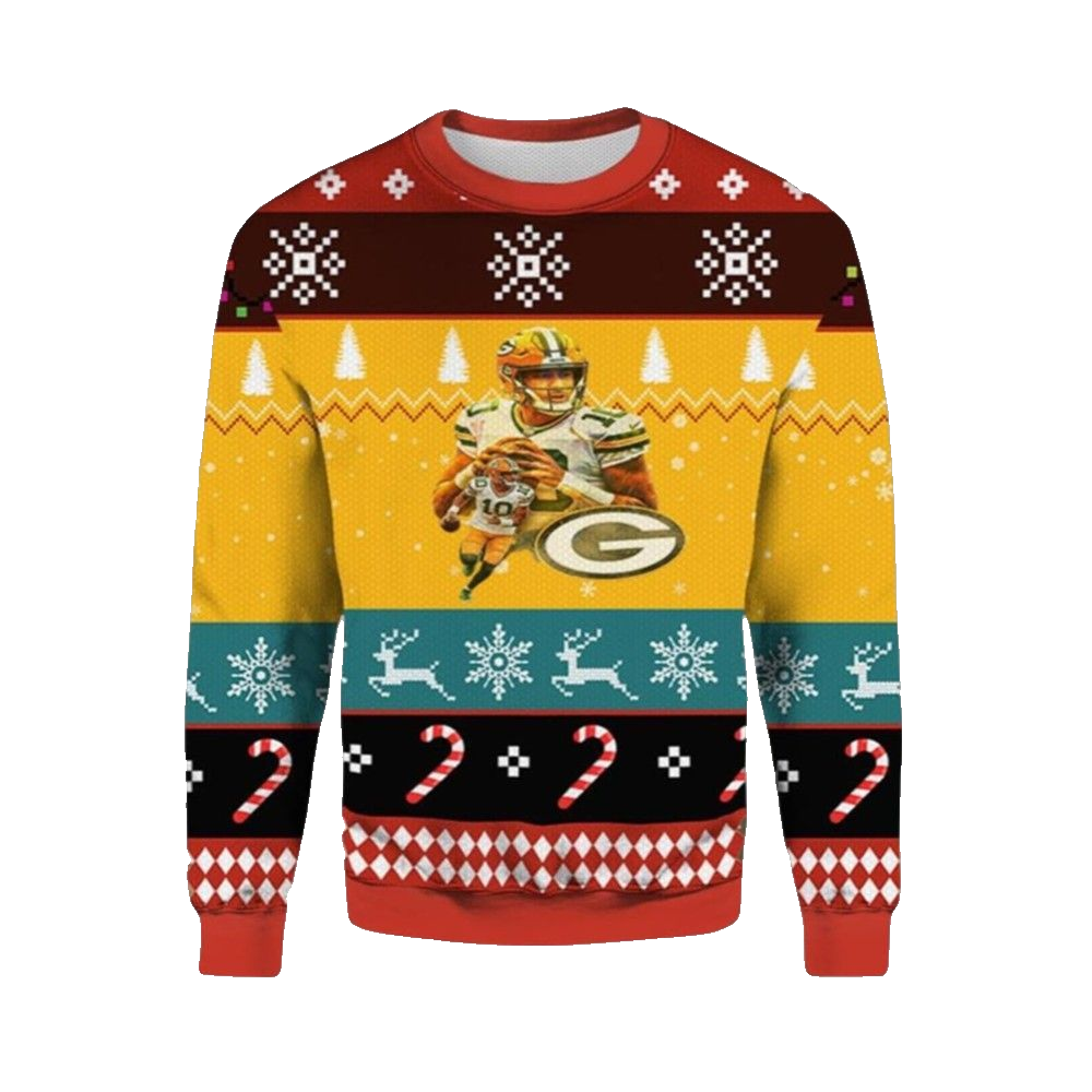 2026 Christmas Jordan Love Packers Ugly Christmas Sweater - Moonbestprint