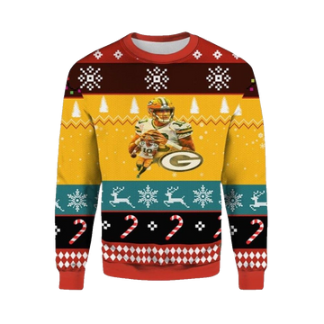 2026 Christmas Jordan Love Packers Ugly Christmas Sweater - Moonbestprint