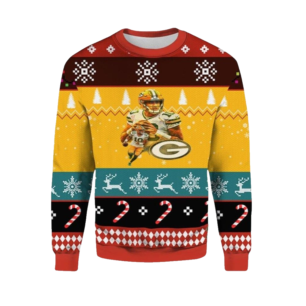 2026 Christmas Jordan Love Packers Ugly Christmas Sweater - Moonbestprint