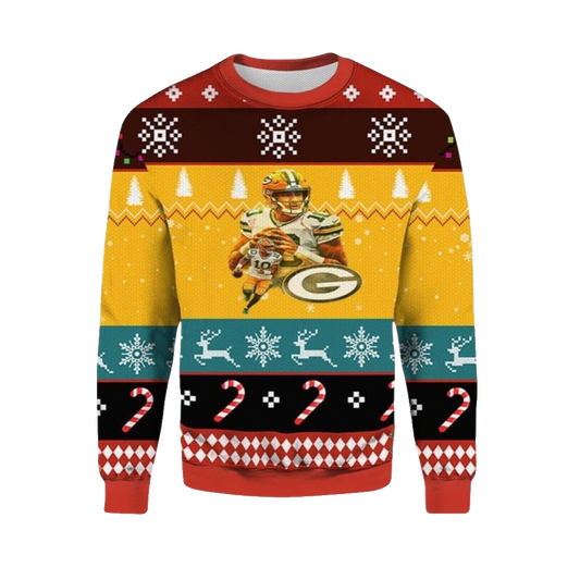 2026 Christmas Jordan Love Packers Ugly Christmas Sweater - Moonbestprint