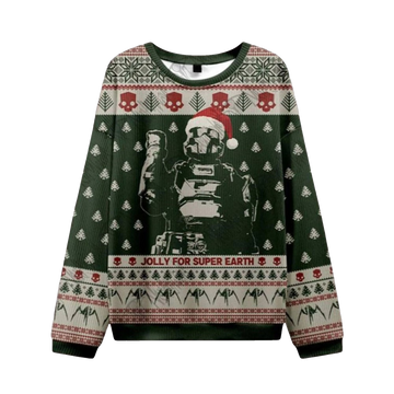 2026 Christmas Jolly for Super Earth Ugly Sweater - Moonbestprint