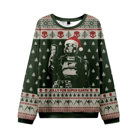 2026 Christmas Jolly for Super Earth Ugly Sweater - Moonbestprint