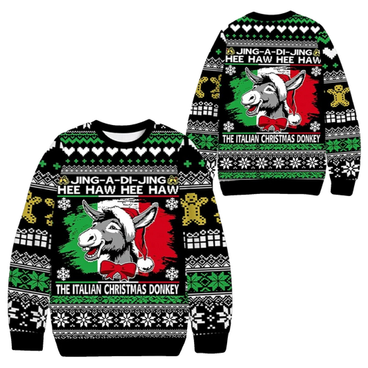 2026 Christmas Jing A Di Jing Hee Haw Ugly Sweater - Moonbestprint