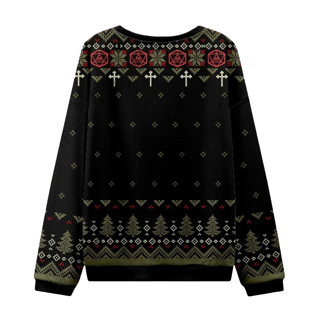 2026 Christmas Jesus Saves Everyone Else Roll for Damage Ugly Christmas Sweater - Moonbestprint