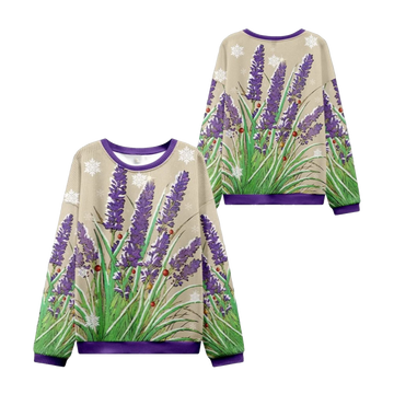 2026 Christmas Japanese Lavender Ugly Sweater - Moonbestprint