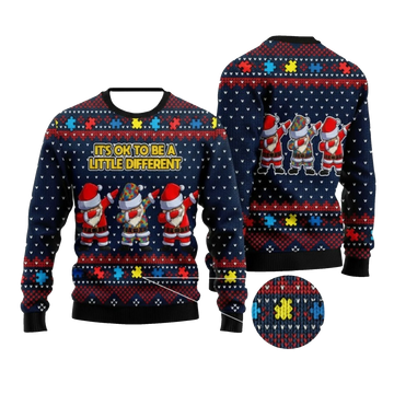 2026 Christmas It's Ok To Be A Little Different Ugly Sweater - Moonbestprint