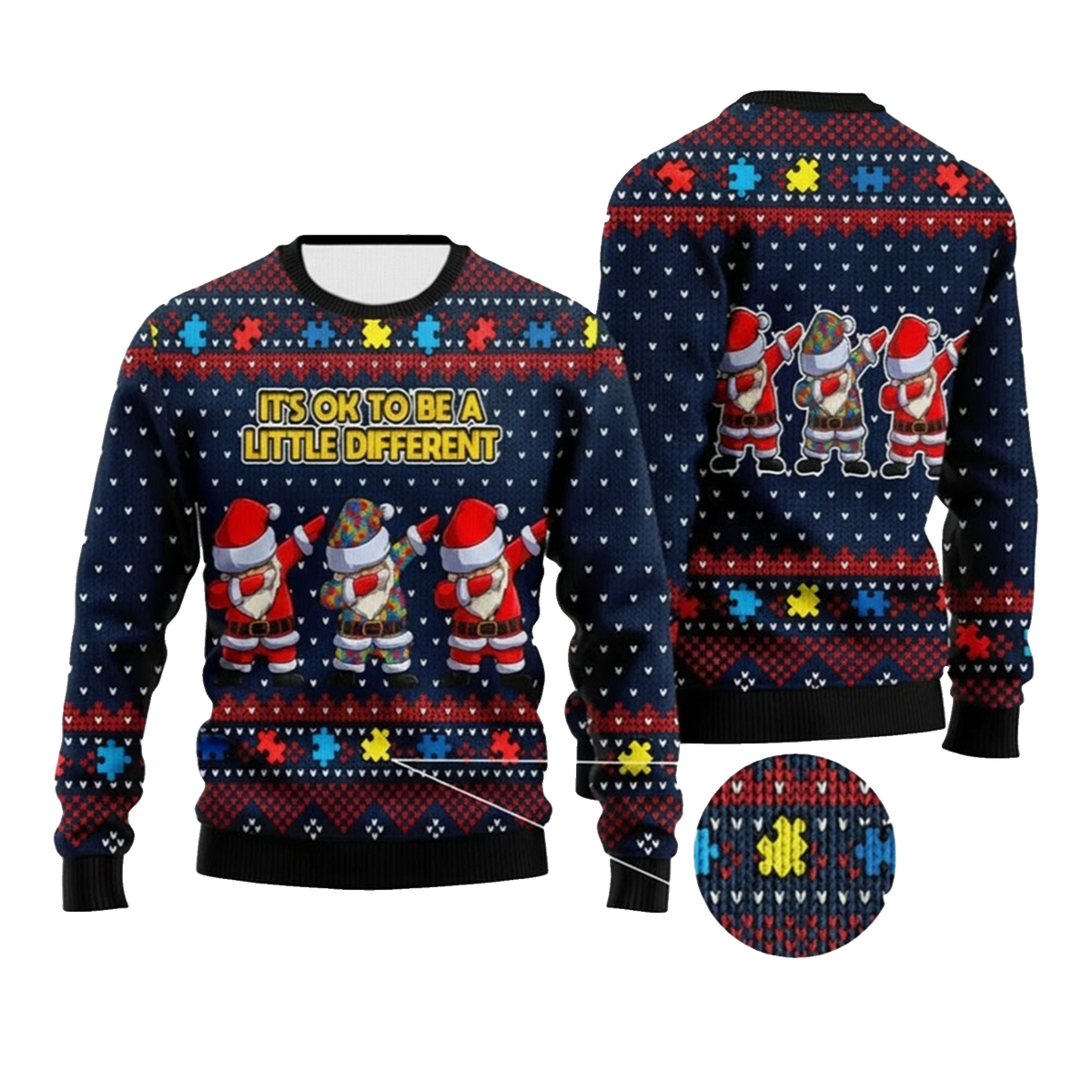 2026 Christmas It's Ok To Be A Little Different Ugly Sweater - Moonbestprint