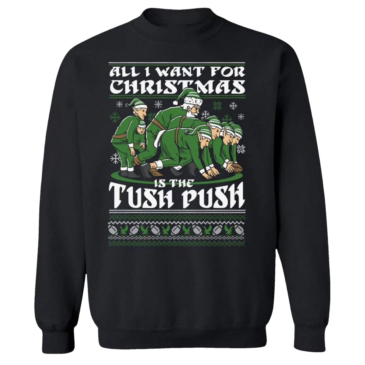 2026 Christmas Is The Tush Push Ugly Sweater - Moonbestprint