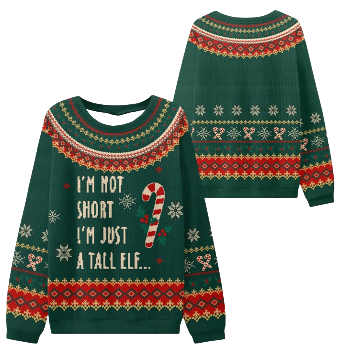 2026 Christmas Im Not Short Ugly Sweater - Moonbestprint