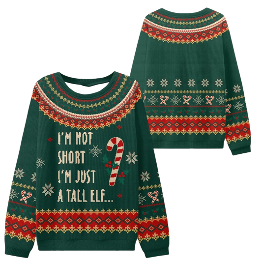 2026 Christmas Im Not Short Ugly Sweater - Moonbestprint
