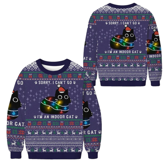 2026 Christmas Im An Indoor Cat Ugly Sweater - Moonbestprint