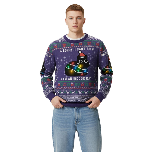 2026 Christmas Im An Indoor Cat Ugly Sweater - Moonbestprint