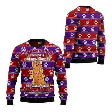 2026 Christmas I'm Telling You Im Not A Goldendoodle Im a Baby Ugly Christmas Sweater - Moonbestprint