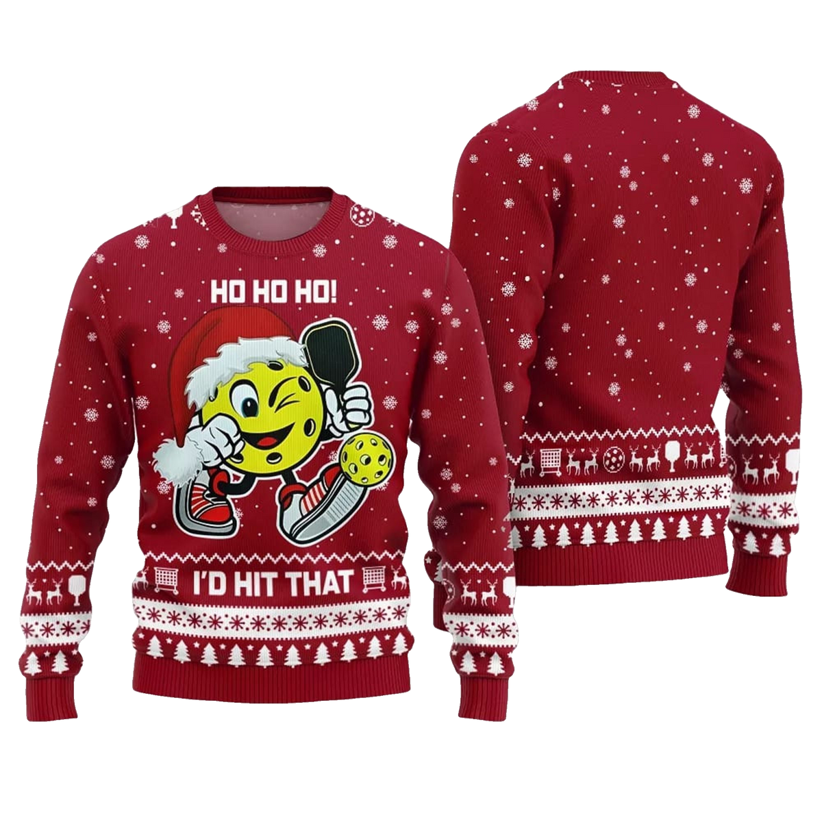 2026 Christmas I'd Hit That Pickleball Ugly Sweater - Moonbestprint