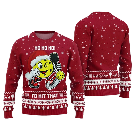 2026 Christmas I'd Hit That Pickleball Ugly Sweater - Moonbestprint